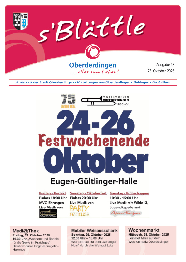 Mehr über den Artikel erfahren Oberderdingen KW 43