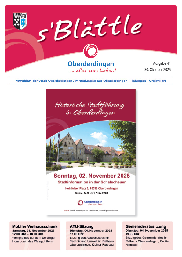 Mehr über den Artikel erfahren Oberderdingen KW 44