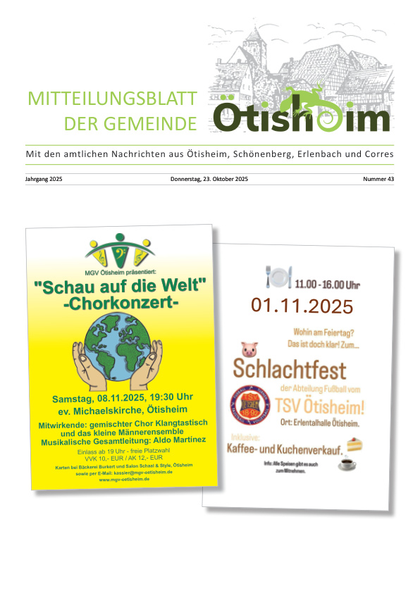 Mehr über den Artikel erfahren Ötisheim KW 43