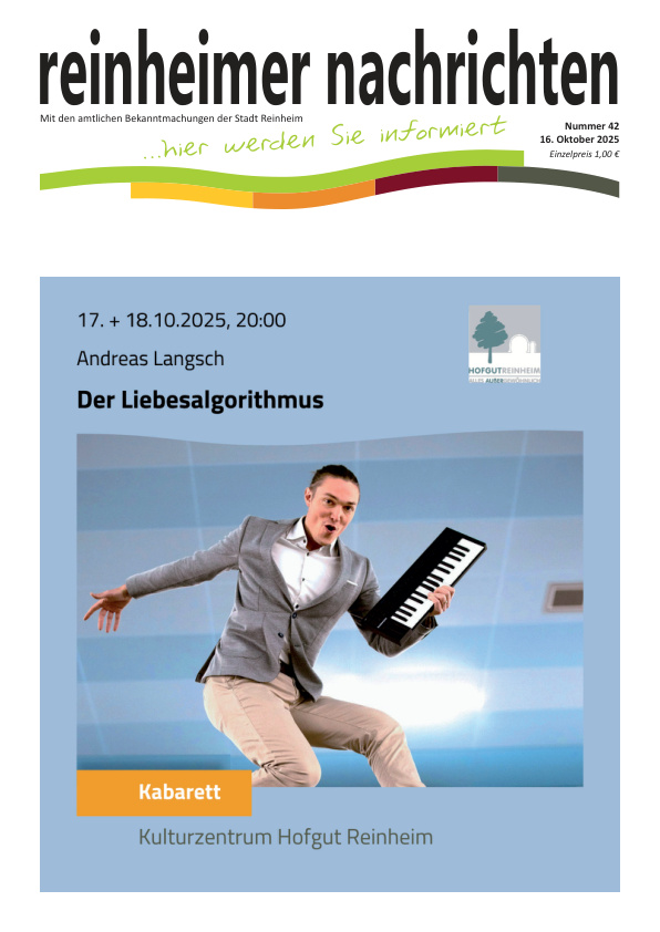 Mehr über den Artikel erfahren Reinheim KW 42