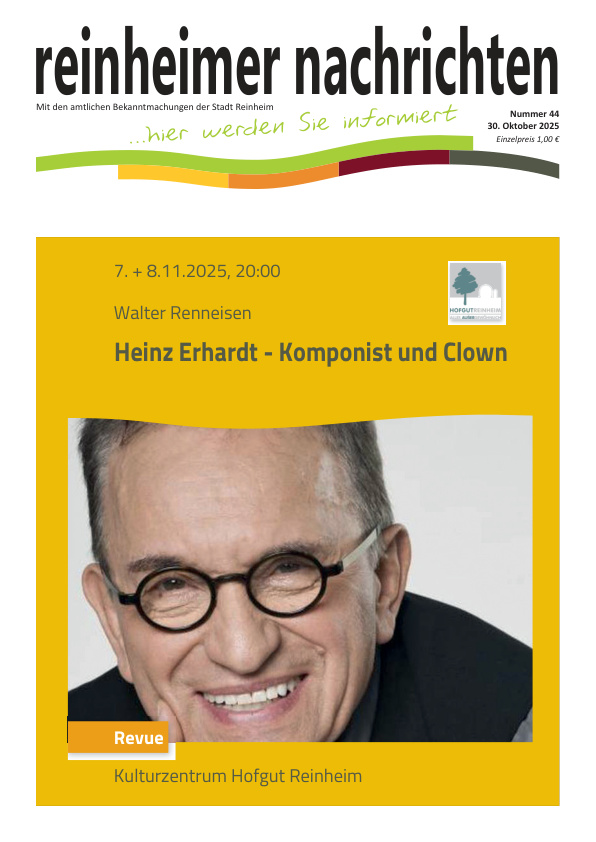 Mehr über den Artikel erfahren Reinheim KW 44