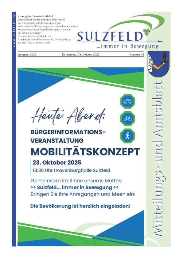 Mehr über den Artikel erfahren Sulzfeld KW 43