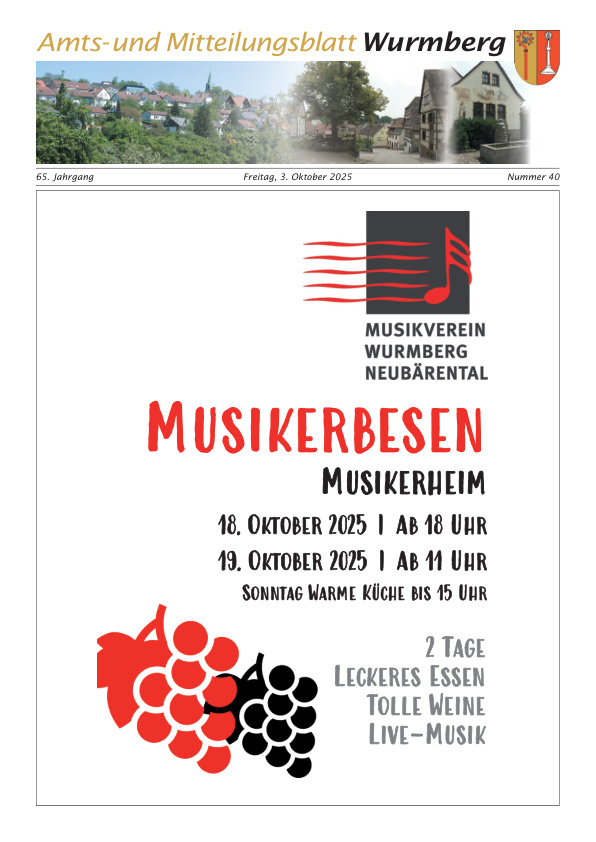 Mehr über den Artikel erfahren Wurmberg KW 40
