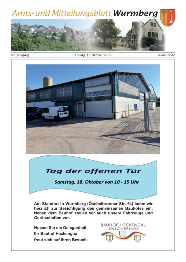 Mehr über den Artikel erfahren Wurmberg KW 42